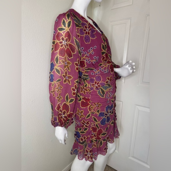 FARM RIO FLORAL SPARKLE MINI DRESS IN SIZE M - Picture 9 of 14